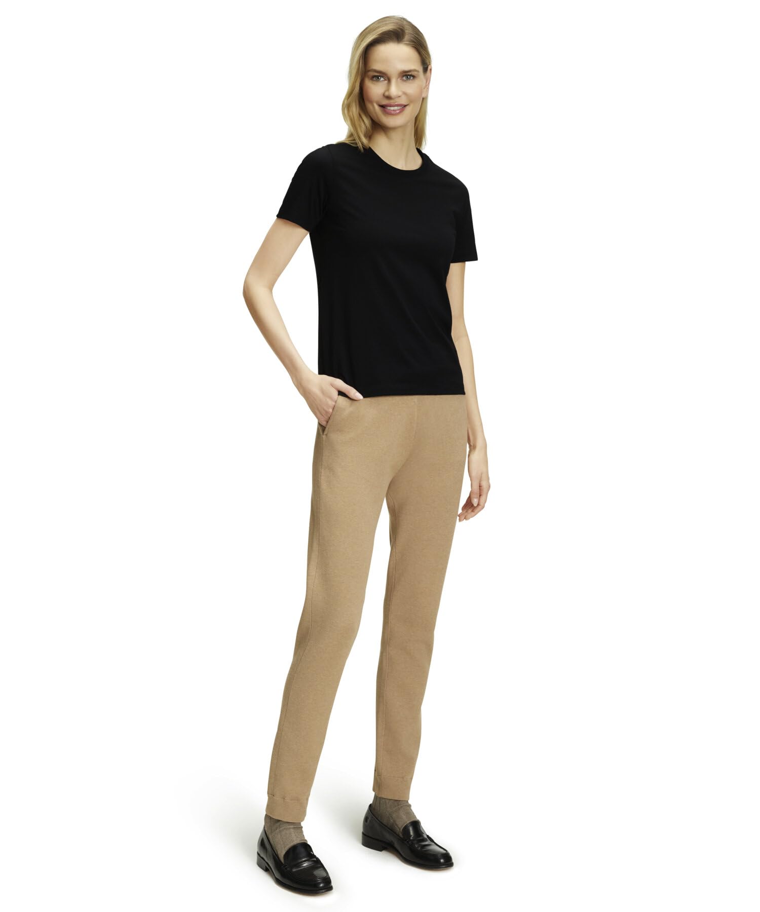 FALKE Mujer Basic Round Neck Camiseta Suave Manga Corta cómoda Ligera Transpirable algodón 1 Pieza