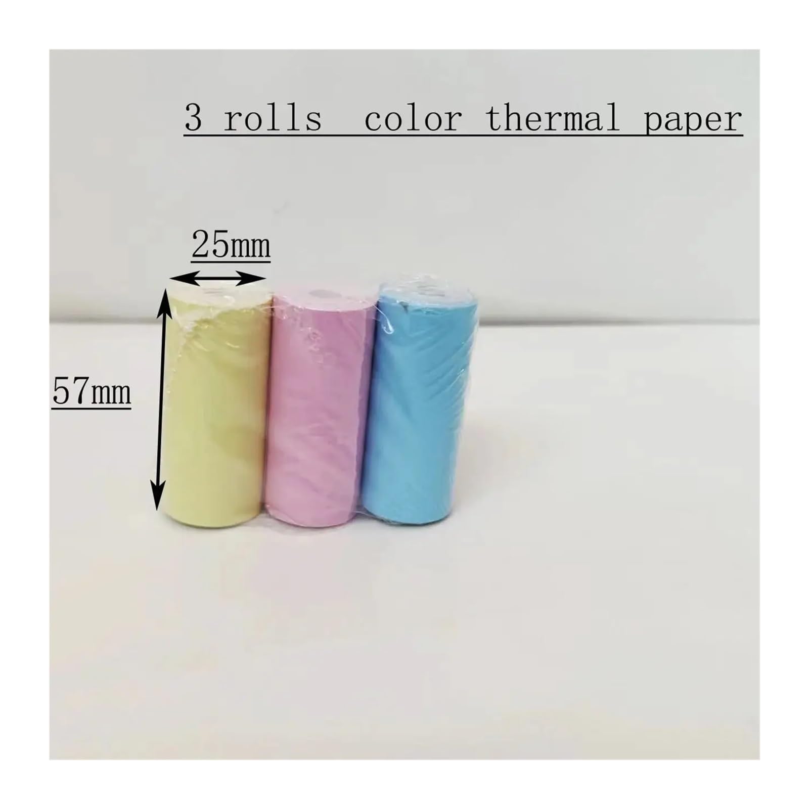 Papier Thermique Papier Thermique Couleur Blanc for imprimante instantanée d'appareil Photo et Accessoires de Remplacement de Papier d'impression d'appareil Photo(15rolls Normal)