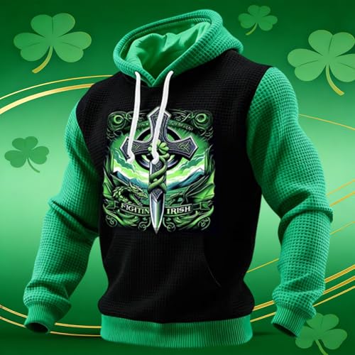 Sweat pour Saint-Patrick à motif quadrillé homme idéal pour sorties décontractées