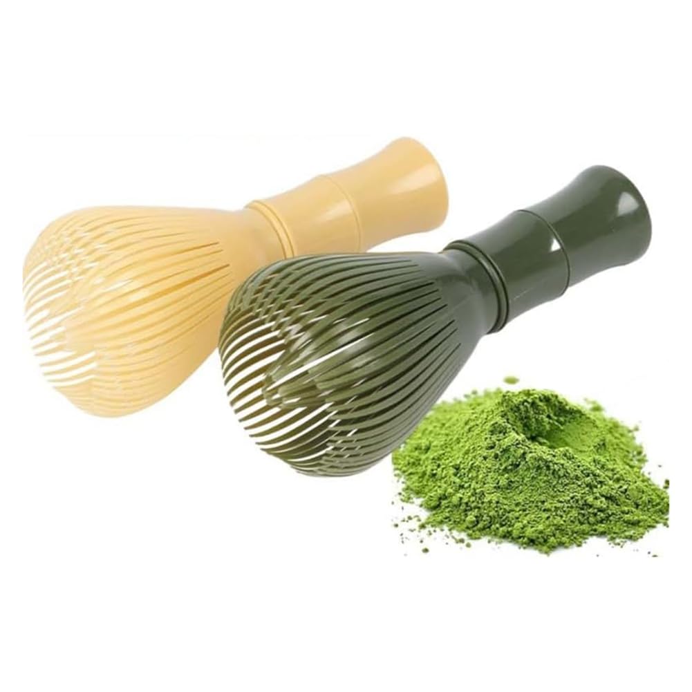 CTRLZS 2PCS PP Resin Matcha Whisk Chasen Brush Tools for Matcha Green Tea Powder Reusable Powder Whisk Prepare