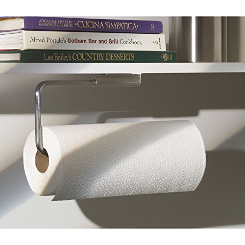 iDesign Forma Wall Mount or Under Cabinet Paper Towel Holder with Swivel Arm for Kitchen, Laundry, Utility Room - Pack of 4, Brushed Stainless Steel