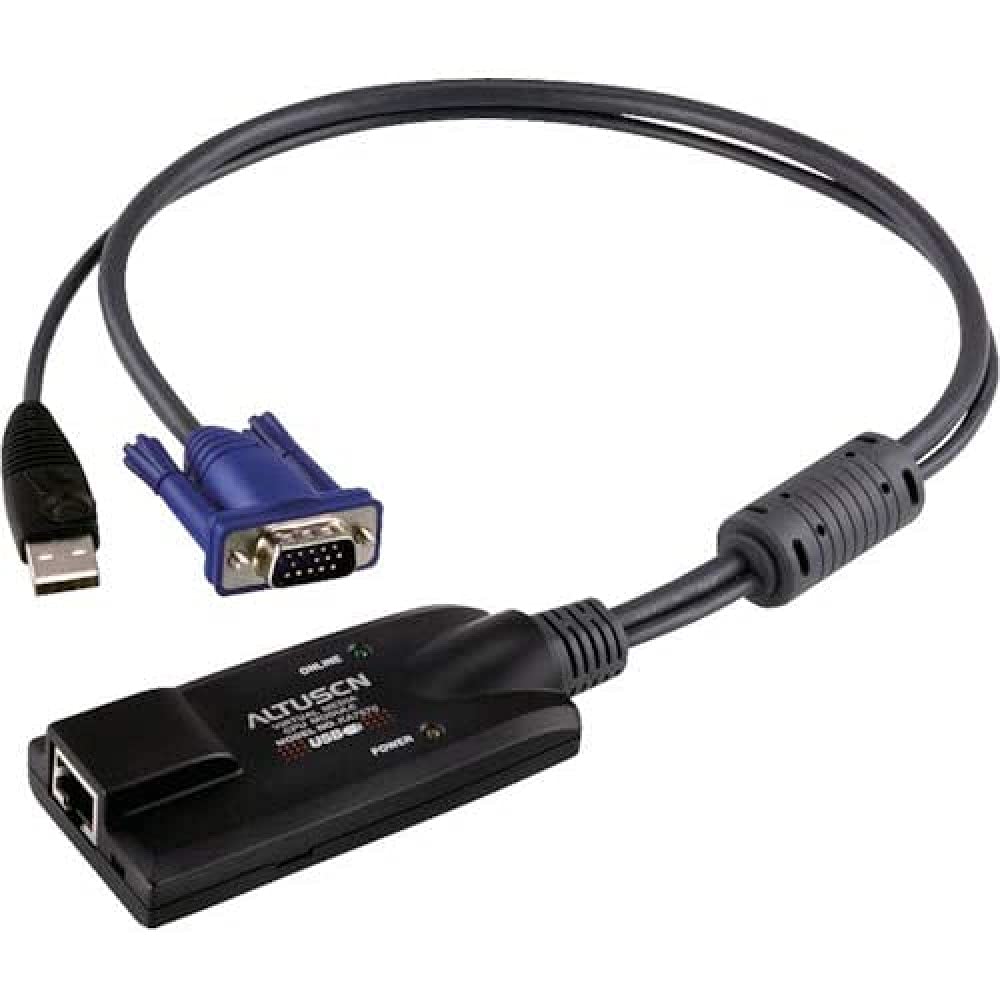 ATENUSB & VGA Adapter, 1 x RJ-45 Female Network