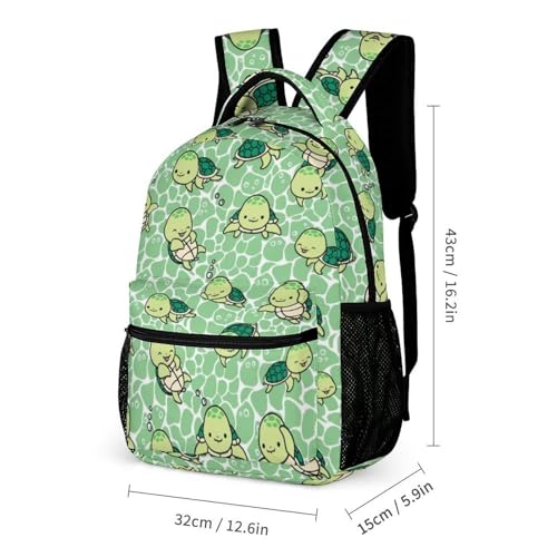 Sea Turtle Backpack with Lunch Box & Pencil Case for Kids Girls Boys School, 16 Inch Cute Sea Turtle Bookbag, School Backpack for Students Children, Lightweight, Large Capacity2
