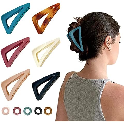 Kavya 6 Pinzas pelo Francesas Mate Cover