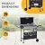 MAGIC UNION 4-Burner Heavy Duty Rolling Flat Top Propane Gas Griddle, Portable Griddle on Cart with Hood & Foldable Side Shelves, 32000 BTU 455 sq.in, for Outdoor Cooking, Camping & Tailgating