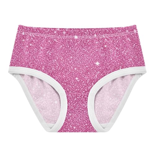 Cotton Toddler Girls Underwear Pink Glitter Prints White Star Girl Panties Cute Durable Briefs Girls Undies 2t