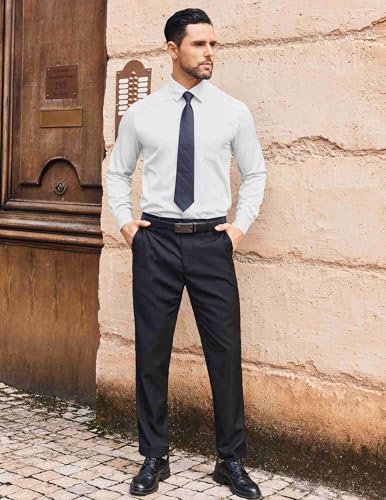 COOFANDY Mens Dress Shirts Wrinkle Free Long Sleeve Button Down Shirt Formal Business Shirts4