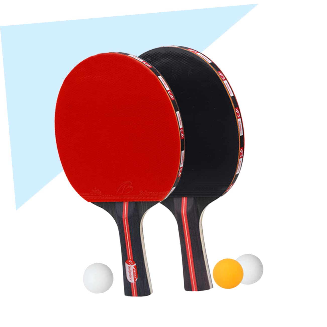 GOOHOCHY Beginner Table Tennis Racket Set Sport Pong Paddles Balls Horizontal Suit for Ages