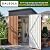 DAUSOLA 5x3 FT Outdoor Storage Shed, Metal Garden Tool Shed with Updated Frame Structure and Lockable Doors, Ideal for Backyard Garden Patio Lawn, Brown