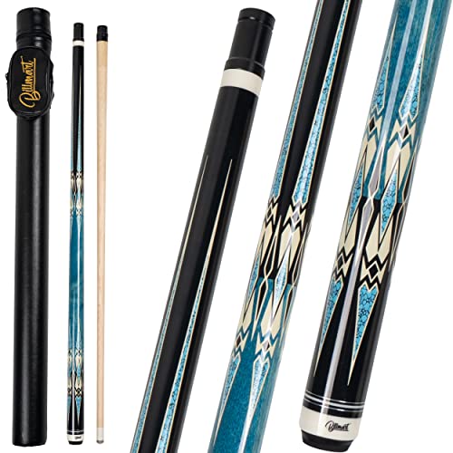 Pool Cue Stick, Billiard Cue Sticks with Hard Case, 2-Pieces 58' Pool Table Sticks, 13 mm Tip Pool...