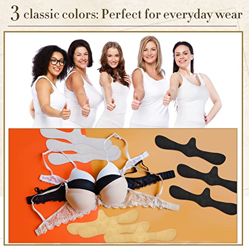 Boyiee 6 Pcs Cotton Bra Liners for Sweat Rash Soft Bra Liners for Under Breasts Sweat Absorber Pads for Women