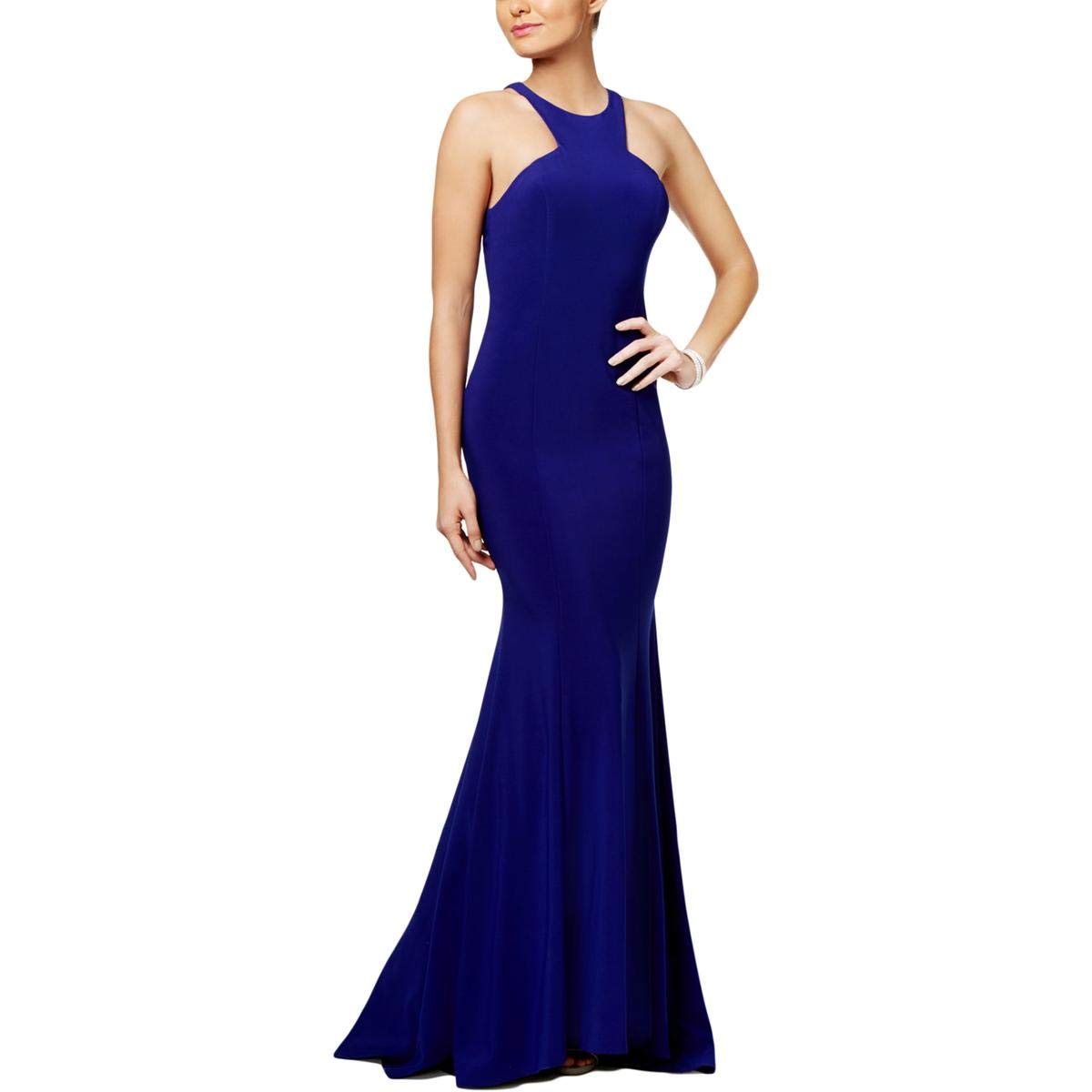 Xscape Women's Long Cutout Halter Neck Gown