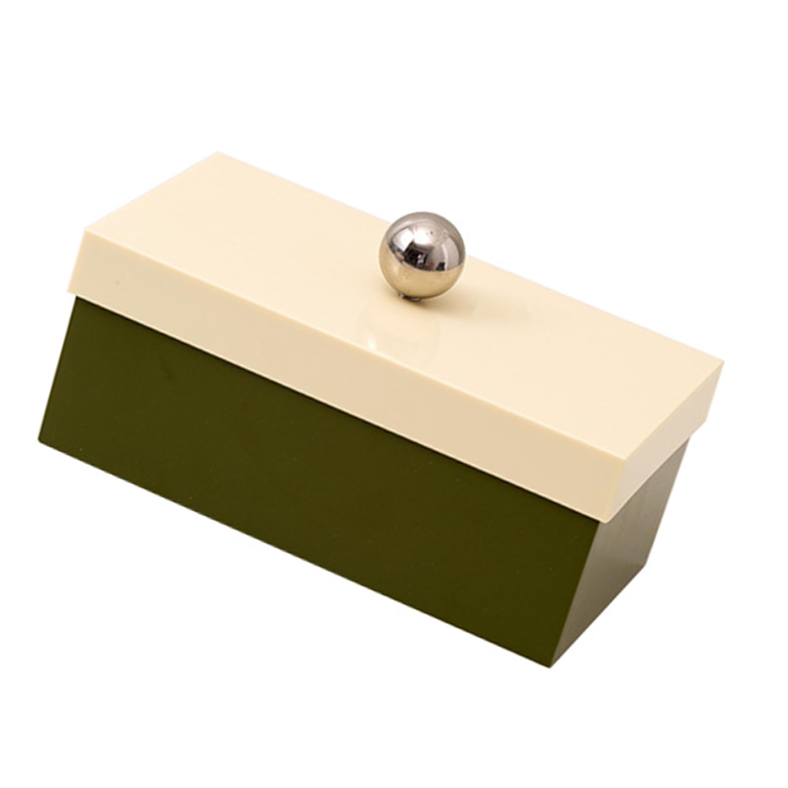 Buxuaaaa Stylish Ball Handle Lid Box Sturdy ABS Materials Organizers Box with Handle and Dustproof Ball Covers Storage Container