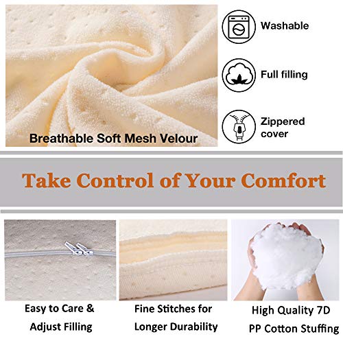 MOON PINE Pregnancy Pillow, U Shaped Full Body Pillow for Maternity Support, Sleeping Pillow with Velour Cover for Pregnant Women (Yellow)