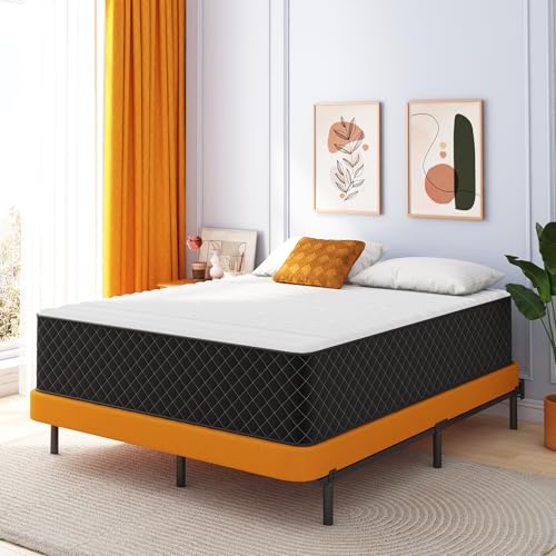 14 Inch Queen Hybrid Mattress – Firm Memory Foam & Pocket Spring Bed in a Box, Cooling Gel, CertiPUR-US Certified