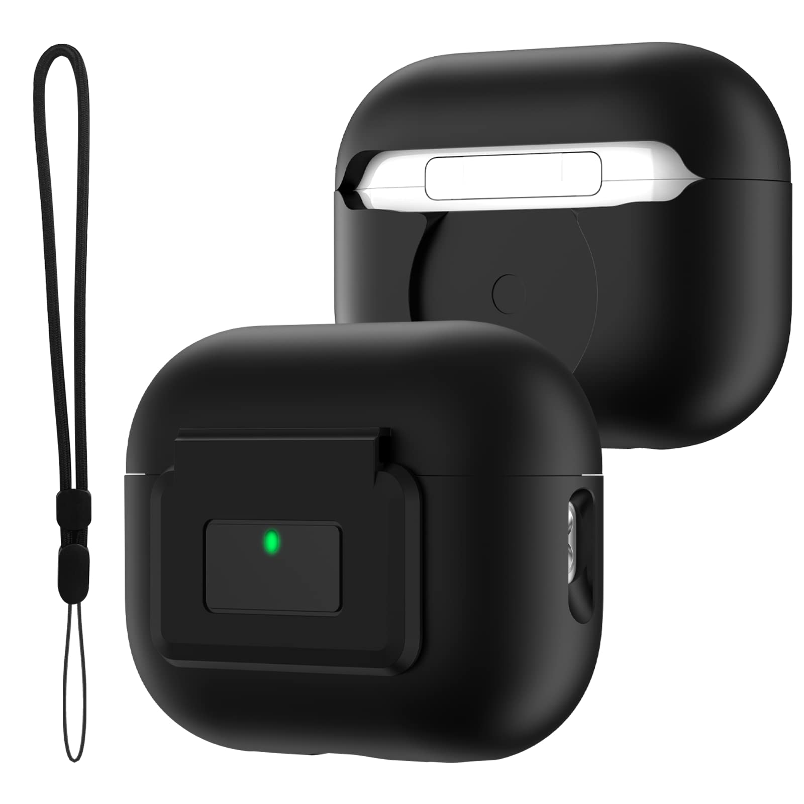 for AirPods Pro 2 Case, Protective Silicone Cover with Magnetic Secure Lock, Compatible with MagSafe & Apple Watch Charger, Case for AirPods Pro 2nd Generation 2022/2023