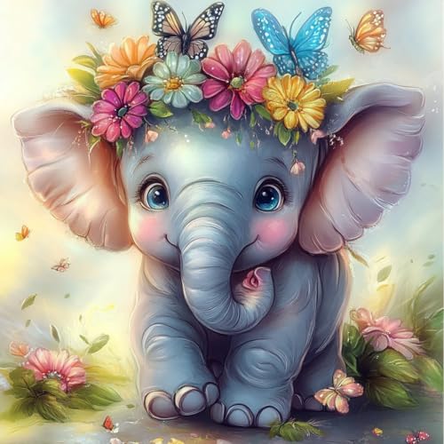 VAIIEYO 5D DIY Elefant Diamond Painting, Diamant Painting Bilder Malerei...