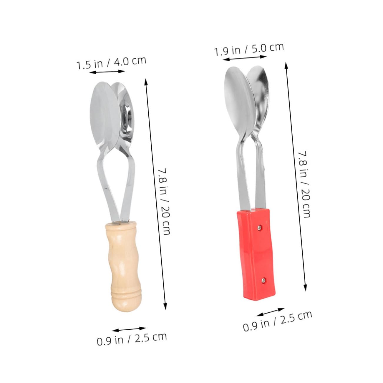 JOINPAYA 2Pcs Wooden Musical Spoons Percussion Instrument for Safe Plaything for Music Education Develops Rhythm Sensitivity and Self Confidence Making