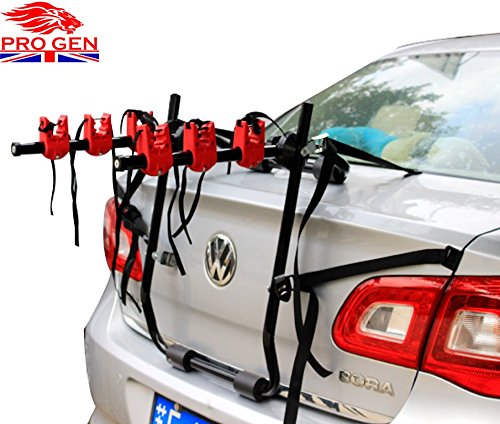 oypla universal 3 bike bicycle hatchback car mount rack stand carrier