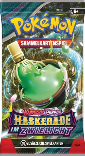 Pokémon Sammelkartenspiel: 3er-Pack-Blister Karmesin & Purpur - Maskerade im Zwielicht: Knattatox (3 Boosterpacks & 1 holografische Promokarte) – Bild 5