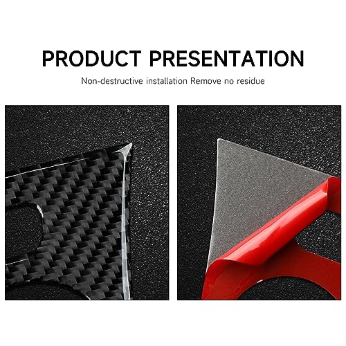 Image of Car Air Conditioning A /C Panel Decals for 2011-2014 Chrysler 300 / 300C / 300S / Limited /Base Accessories Carbon Fiber Interior Stickers