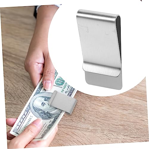 Money Clip Wallet Stainless Steel Men's Card Holder Double-sided Chrome Finish4
