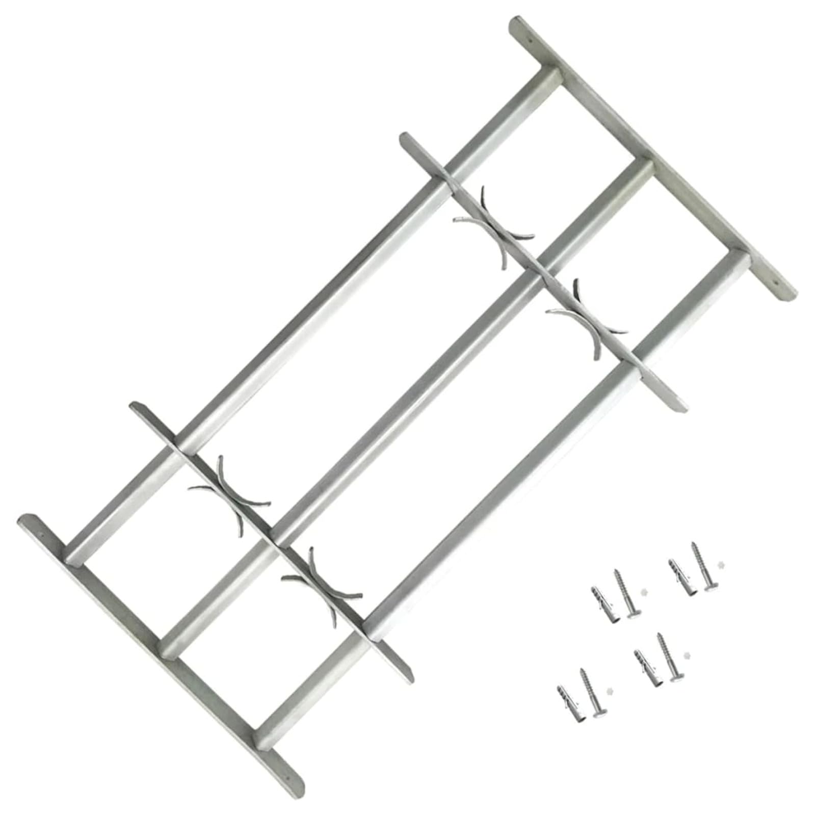 Homgoday Reja de Seguridad Ajustable Ventana con 3 Barras 700-1050 mm Barra de Seguridad Ajustable para Ventana Reja Barreras Puerta Protector