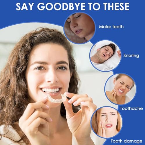 4 Piezas Ferula Descarga Bruxismo, Bruxismo Dental Noche, Férula de Descarga in 2 Tamaños, Protector Bucal para Dormir, Protector Bucal Bruxismo con Caja, Prevenir el Bruxismo y Roncar - imagen 4