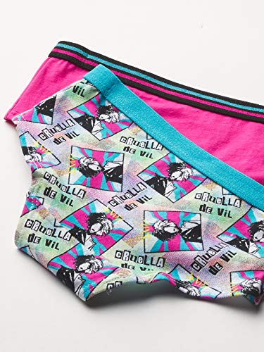Disney Girls' Cruella 4-Pack of Super Soft Cotton-Blend Underwear, Sizes 6, 8 and 102