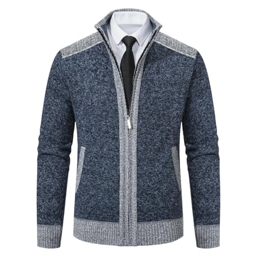 Pull en tricot homme chaud fini les coups de froid avec ce col montant zippé