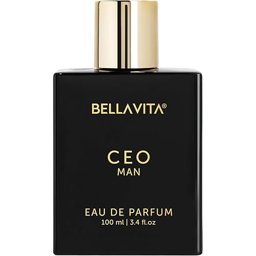 BellaVita Luxury CEO Man Perfume for Men (3.38 fl.oz) | Long-Lasting Men's Perfume with Lemon, Lavender, Tonka Vetiver & Moss Fragrance for Man | CEO Parfum for Men | Vegan & Cruelty-Free Fragrance