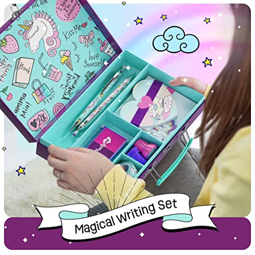 Unicorn Stationery Set for Kids - Unicorn Gifts for Girls Ages 6, 7, 8, 9, 10-12 Year Old - Stationary Letter Writing Kit - Best Girl Birthday Gift - Preteen Craft Toys, Christmas Presents
