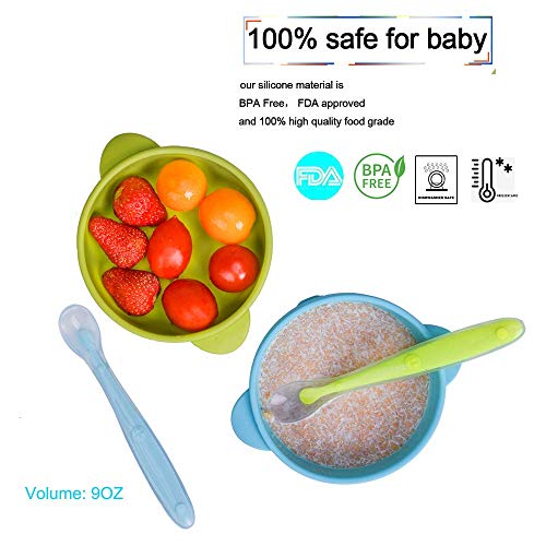 2 Pack Silicone Baby Bowls With Super Suction #TOP7