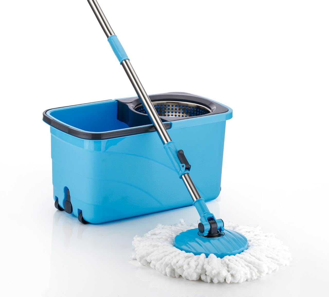 Voxsara Prime Mop with Big Wheels and Stainless Steel Wringer Aqua Green, & Spot Zero by Milton Mini Spin Mop, Blue (B0DBL66WP6) Amazon Price History, Amazon Price Tracker