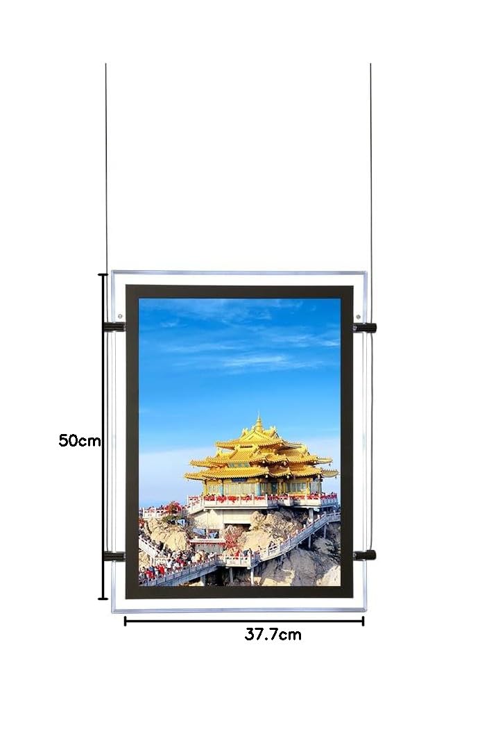 LED A3 Retroilluminazione acrilico foto poster cornice finestra segno per immobilien shop signage (verticale, doppio lato, 1 pezzo A3 per linea)