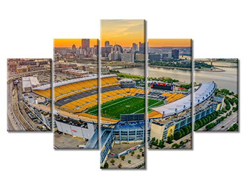 Stade de rugby de Heinz Field affiche murale encadrée Quadriptyque et quintuple toile salon
