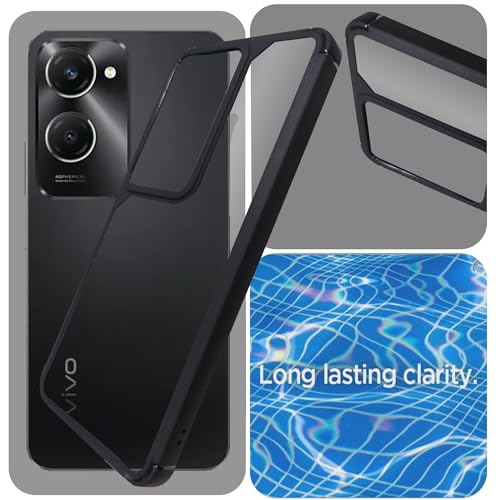 Image of A rtistque Hard Clear Back Cover Case for iQOO Z9 Lite 5G / Vivo T3 Lite 5G | Shockproof TPU | Acrylic Armor | Stylish Protective Design - Transparent