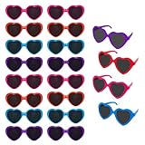 4E's Novelty Kids Heart Shaped Sunglasses (30 Pack) Bulk Glasses - Party Favors Gifts for Kids, Summer Pool Party Goodie Bag Fillers