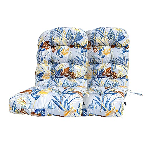 Pnp Hwjiaju Adirondack Chair Cushion With Nice Pattern Set Of 2, High Back Rocking Chair Cushion 44X21X4 Inch, Outdoor Patio Chair Cushion Sunscreen And Fade-Resistant (Leaves Home, 2) #TOP18
