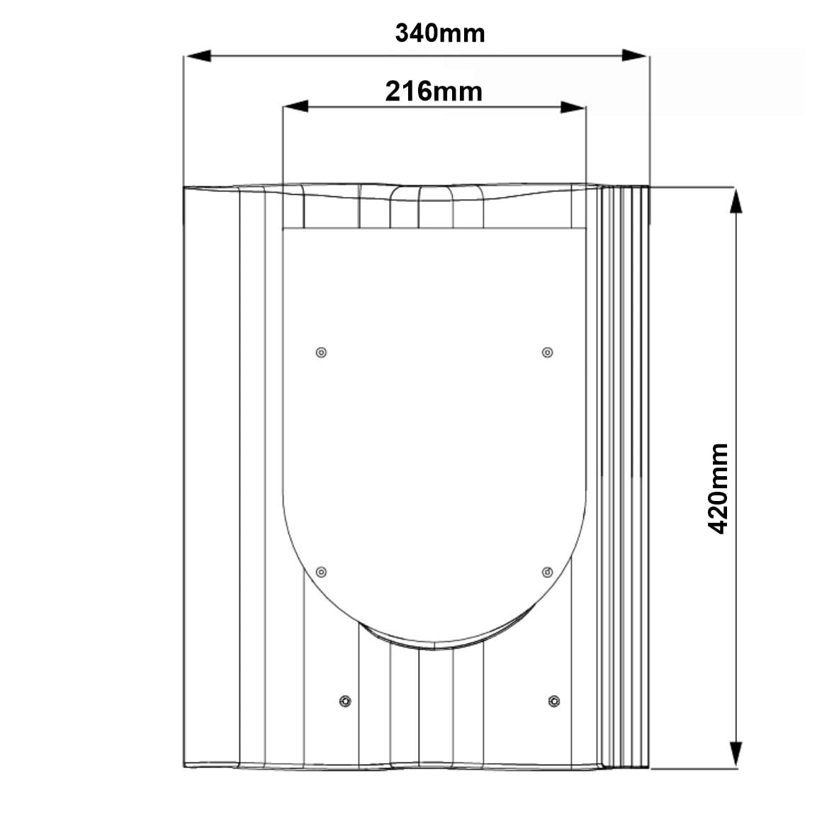 Flachlüfter für Braas - Nelskamp Finkenberger, IBF - Doppelrömer (RAL 7024 - Graphitgrau)