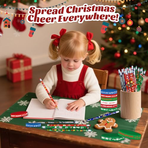 Set de 48 lápices navideños multicolor miniatura 6