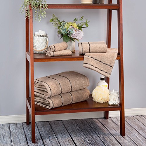 Lavish Home 67-0024-T 6Pc Towel Set - Cotton Bathroom Accessories thumb #1