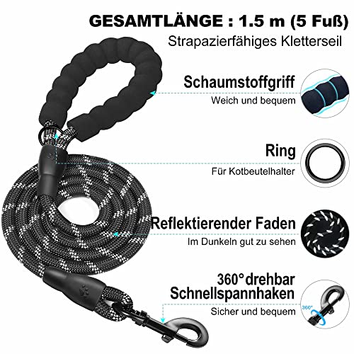 haapaw Hundegeschirr und Leine Set, kein Ziehen, verstellbares, reflektierendes Step-in-Welpengeschirr mit dicker, gepolsterter Weste für extra kleine/kleine mittelgroße Hunde
