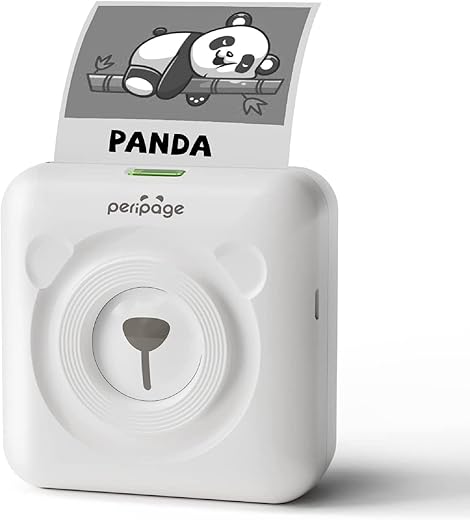 PeriPeri PeriPage A6 (HD 304dpi) Mini Thermal Printer (1Year Warranty) Inkless Bluetooth Pocket Printer for Print Picture List Memo Barcode Receipt…