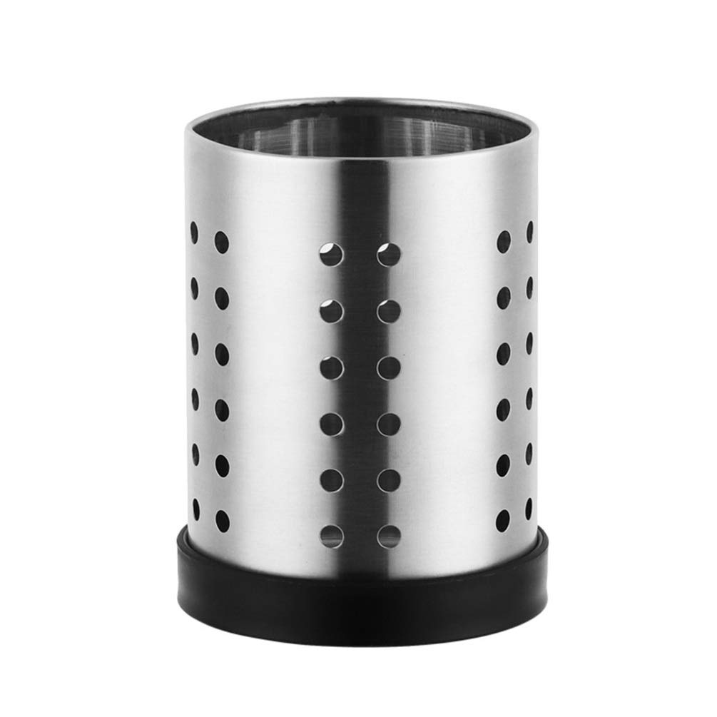 Cabilock Stainless Steel Chopstick Barrel Holder Utensil Kitchen Rack Drying Organizer Removable Base