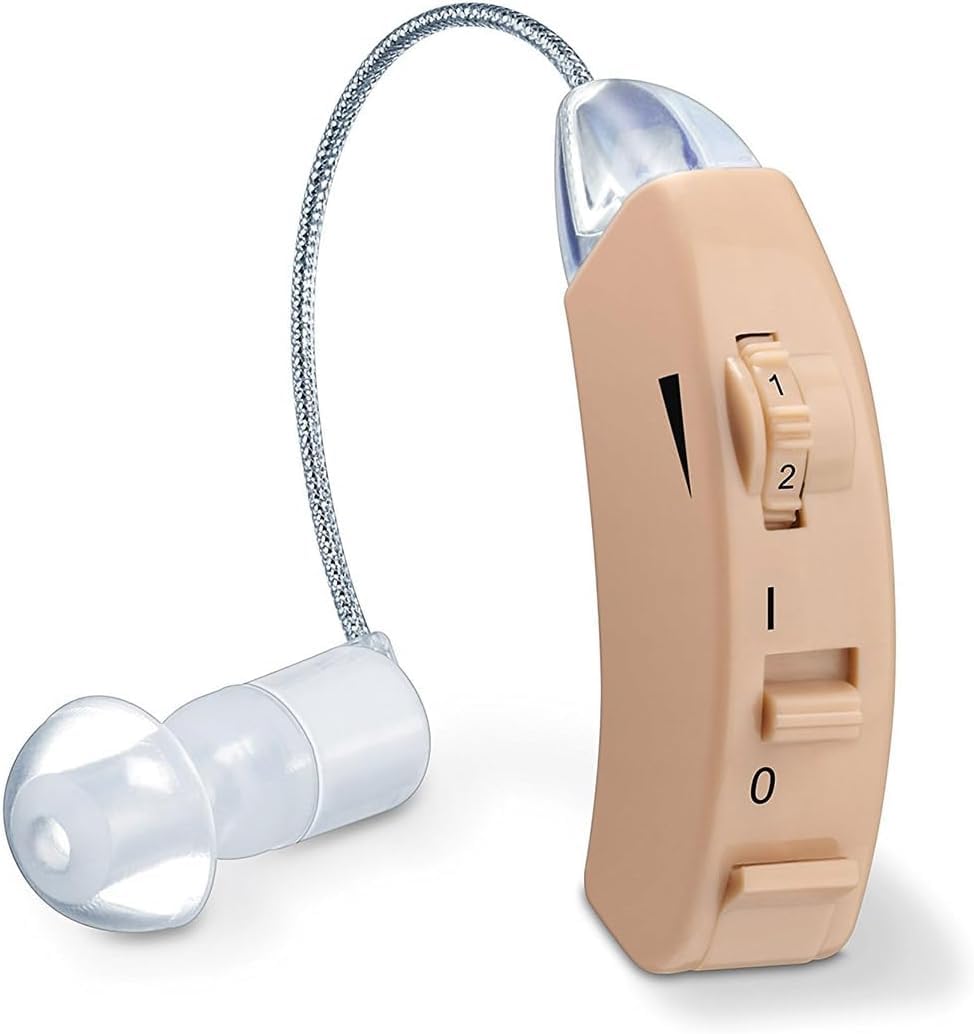 Beurer HA 50 Amplificatore Acustico Singolo, Discreto con Intervallo di Frequenze Esteso, Incl. pratica batteria di ricambio, Riproduzione senza fruscio, Adatto per chi ha limitata capacità uditiva
