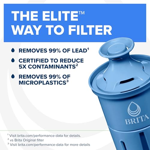 Image of Brita Elite Water Filter Replacement for Pitchers and Dispensers, BPA-Free, Reduces 99% of Lead, Lasts Six Months or 120 Gallons, Includes 1 Pitcher Replacement Filter (Pack of 12)
