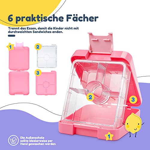 Foto von Schmatzfatz Easy Kinder Snackbox, Bento Box, Lunchbox, Geschenk (Rosa)