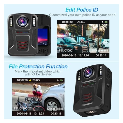 Image of Body Camera, YSW-A9 External Storage Digital Mini Bodycam Outdoor Security System Police Equipment Wearable Video Body Worn Camera